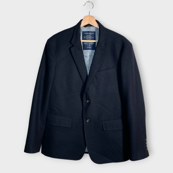 American Eagle The Legendary Blazer Mens LARGE Wool Blend Dark Blue Navy - Picture 1 of 7